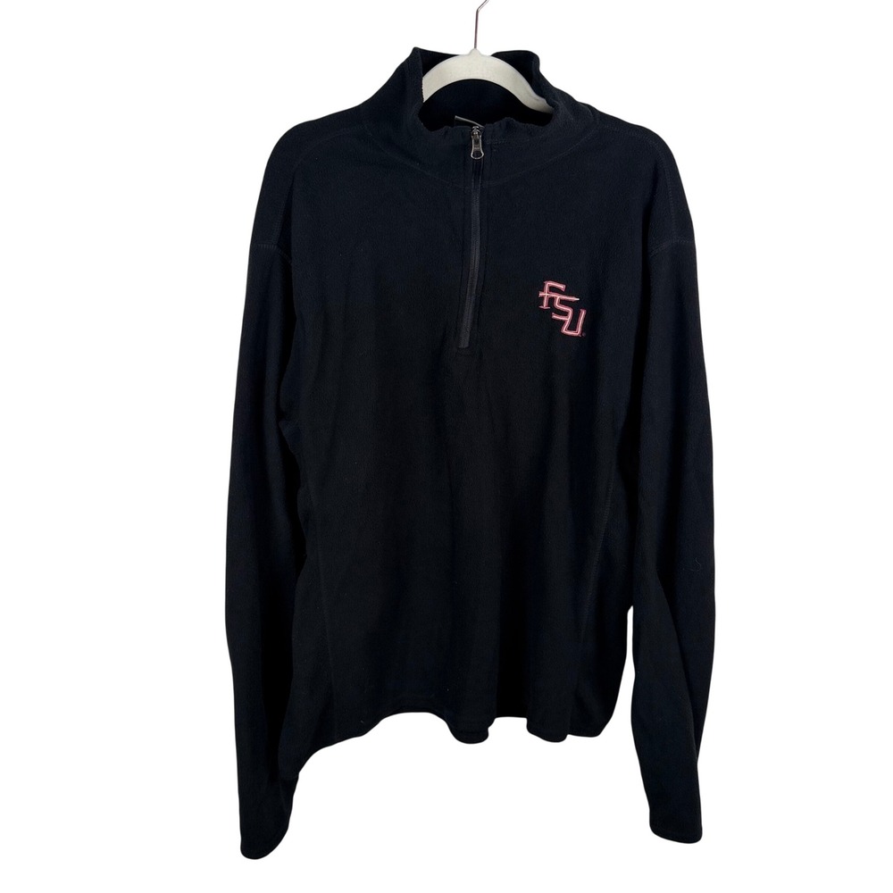MV Sport Florida State University FSU Quarter Zip Fleece Pullover Black XXL